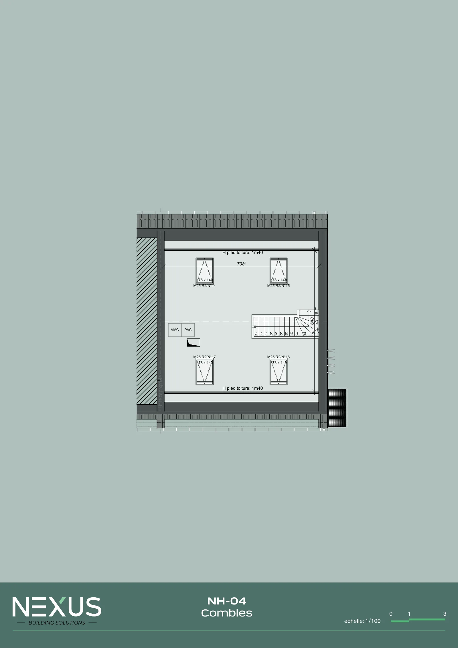 Plan du modèle NH-04 — Combles