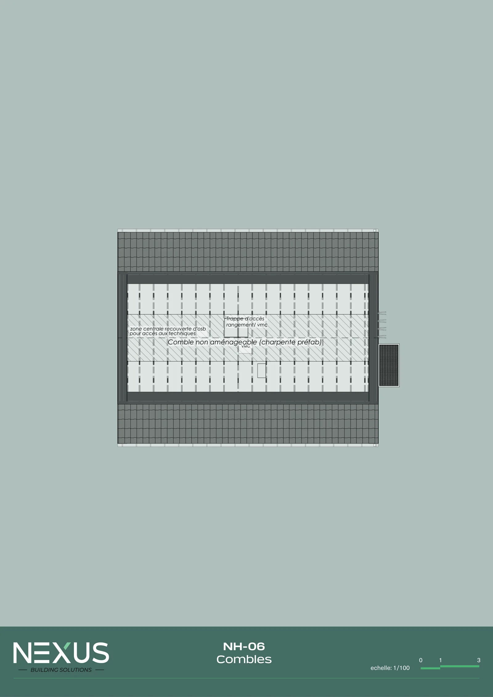 Plan du modèle NH-06 — Combles