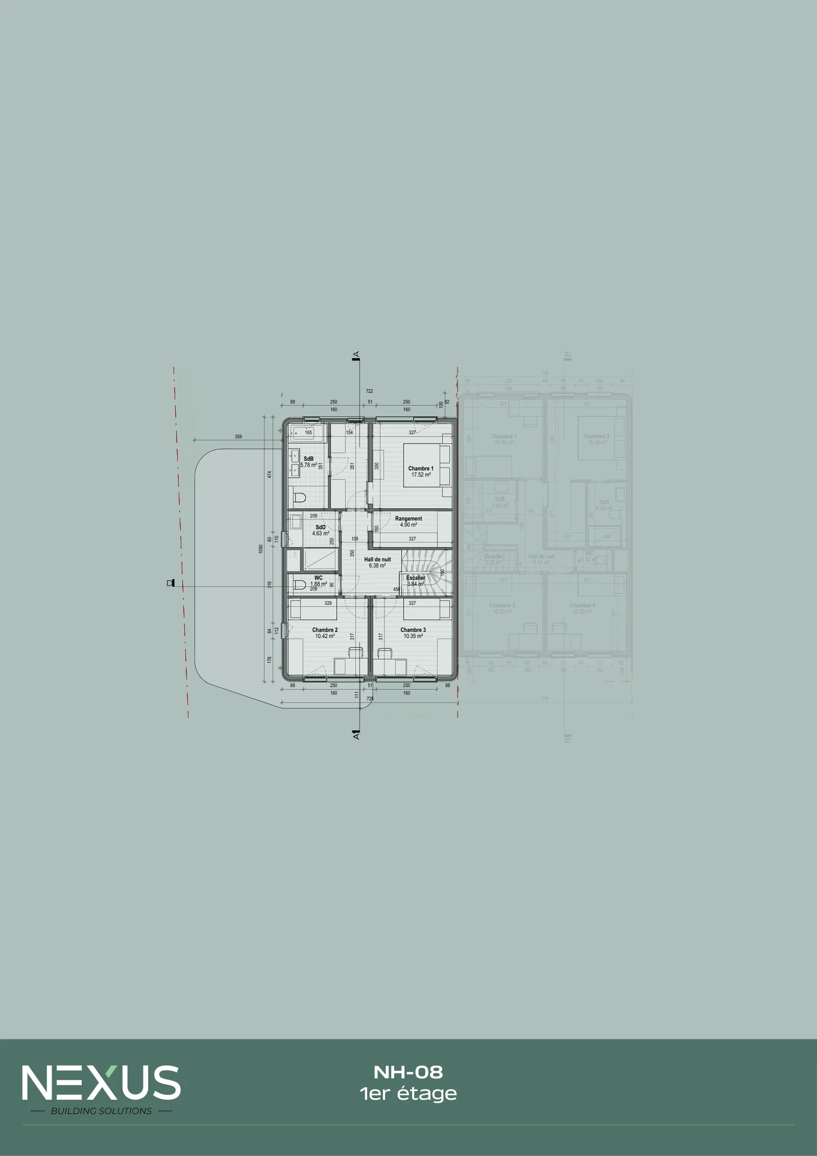 Plan du modèle NH-08 — 1er étage